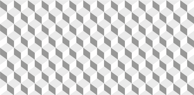 キッチン マット ビニール 灰色の立方体 - TENSTICKERS