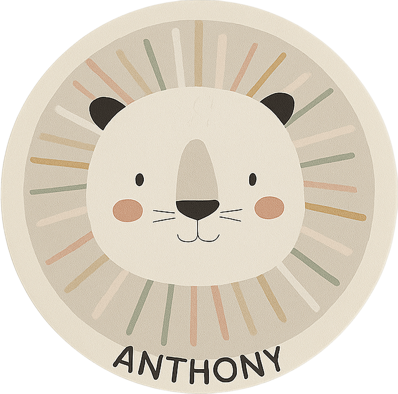 壁画 モアチルドレン カスタムベージュライオン - TENSTICKERS