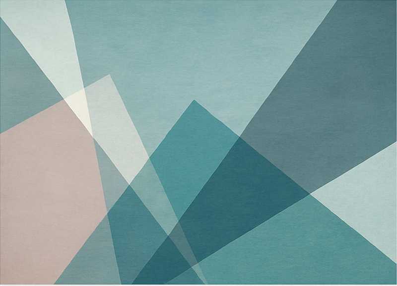 青 ビニールマット 幾何学的な抽象的なデザイン - TENSTICKERS