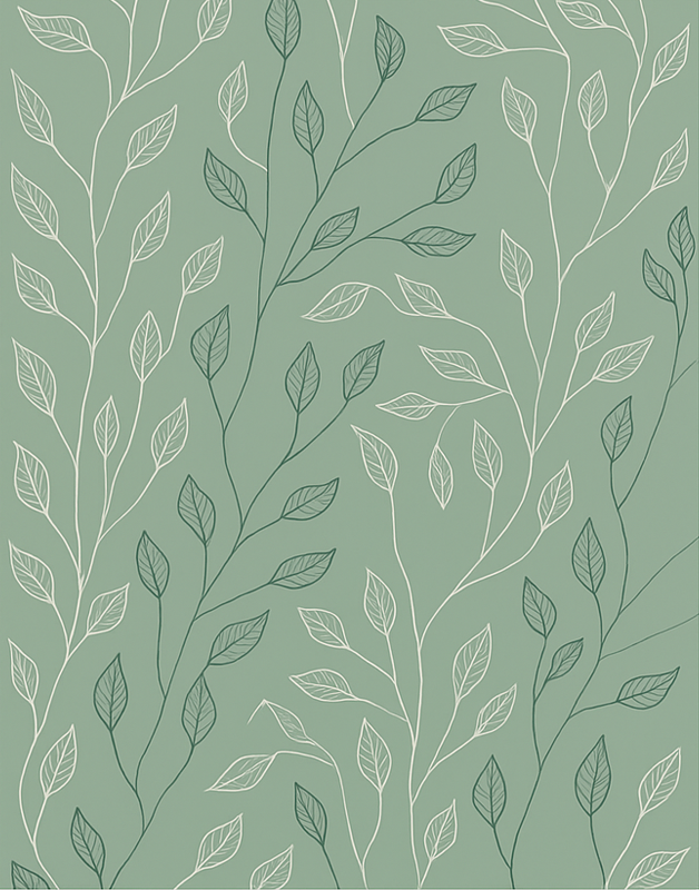 ダイニングルーム ビニールマット きれいな植物オーバーレイ - TENSTICKERS