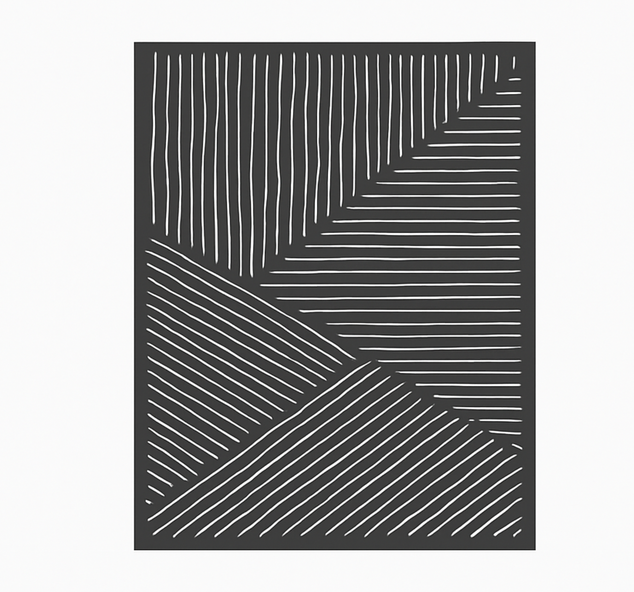 キッチン マット ビニール 白い波線 - TENSTICKERS