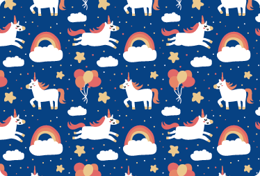 動物ビニールマット子供用ホワイトユニコーン - TENSTICKERS