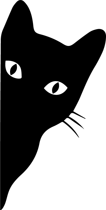 動物 ビニールマット 見つめる猫 - TENSTICKERS