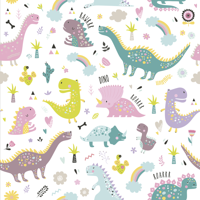 動物 ビニールマット 恐竜カラックス - TENSTICKERS