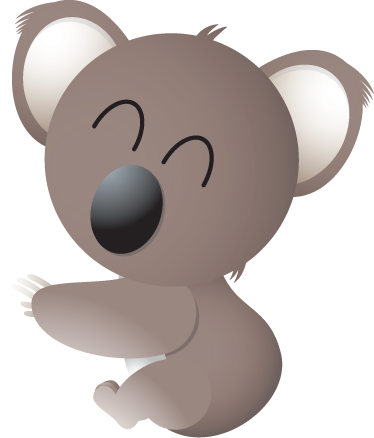 動物 ビニールマット ハッピーコアラ - TENSTICKERS