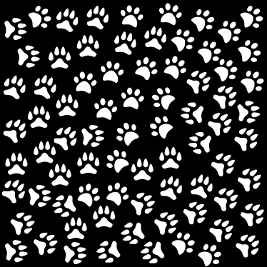 動物 ビニールマット ホワイトアニマルプリント - TENSTICKERS
