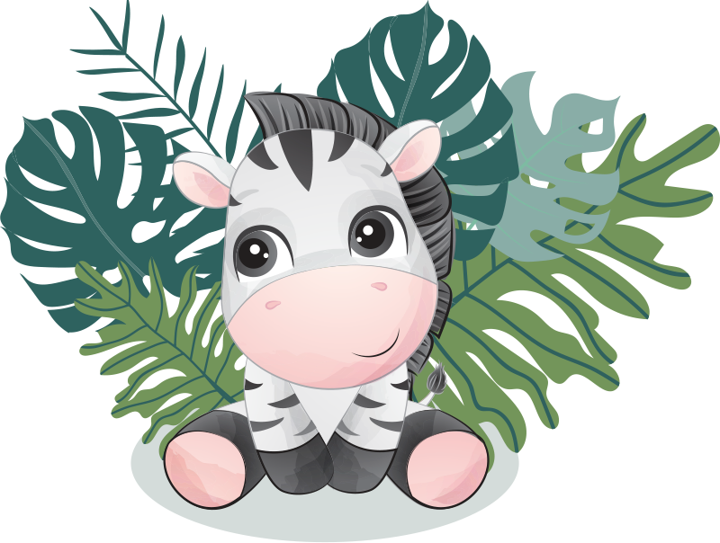 動物ビニールマットアフリカの野生ゼブラ - TENSTICKERS