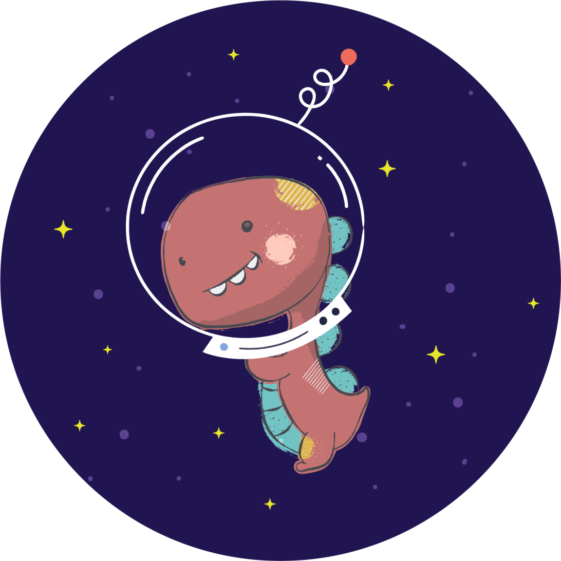 動物 ビニールマット スペース ティラノサウルス - TENSTICKERS