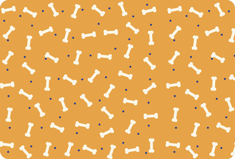 動物 ビニールマット オレンジの骨模様 - TENSTICKERS