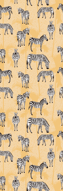 動物 ビニールマット ゼブラとヤシの木 - TENSTICKERS