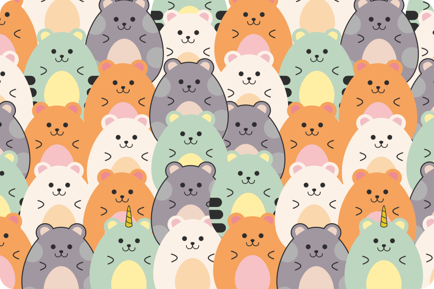 動物 ビニールマット カラフルなハムスターの食事 - TENSTICKERS