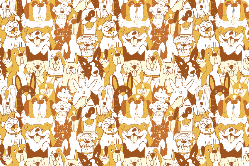 動物 ビニールマット 犬のパーティー - TENSTICKERS