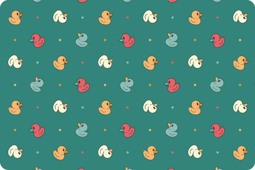 動物 ビニールマット カラフルなゴムのアヒル - TENSTICKERS