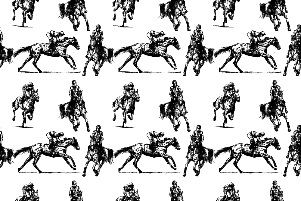 動物 ビニールマット 白黒の馬柄 - TENSTICKERS