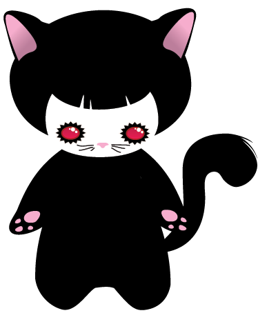 動物 ビニールマット ベビーネコモンスター - TENSTICKERS