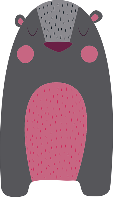 動物ビニールマット子供用グレーのクマ - TENSTICKERS