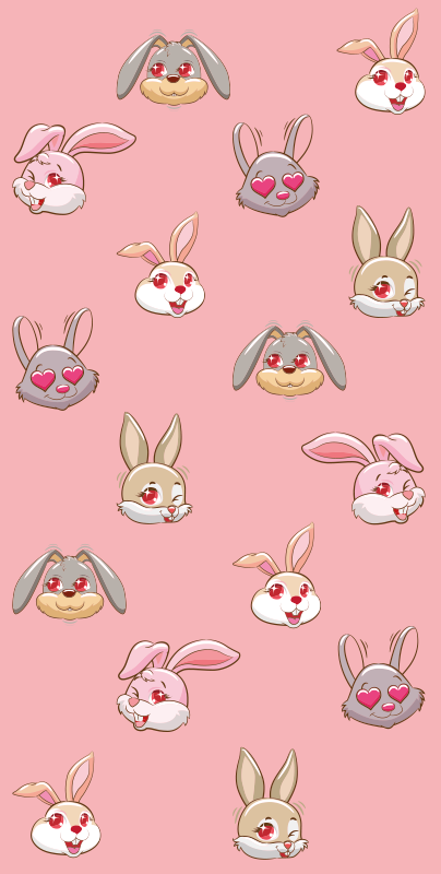 動物 ビニールマット うさぎセットクリップアート - TENSTICKERS
