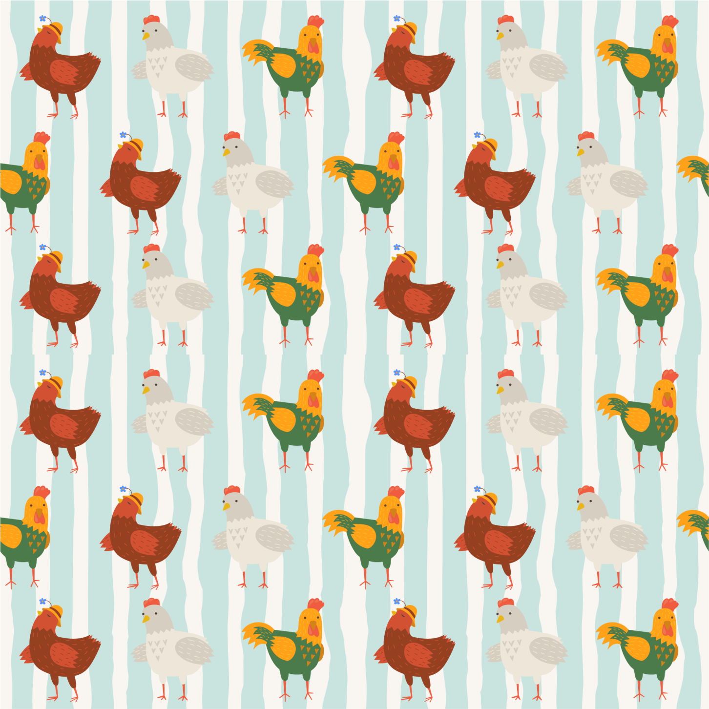 動物 ビニールマット 鳥の縦じま模様 - TENSTICKERS