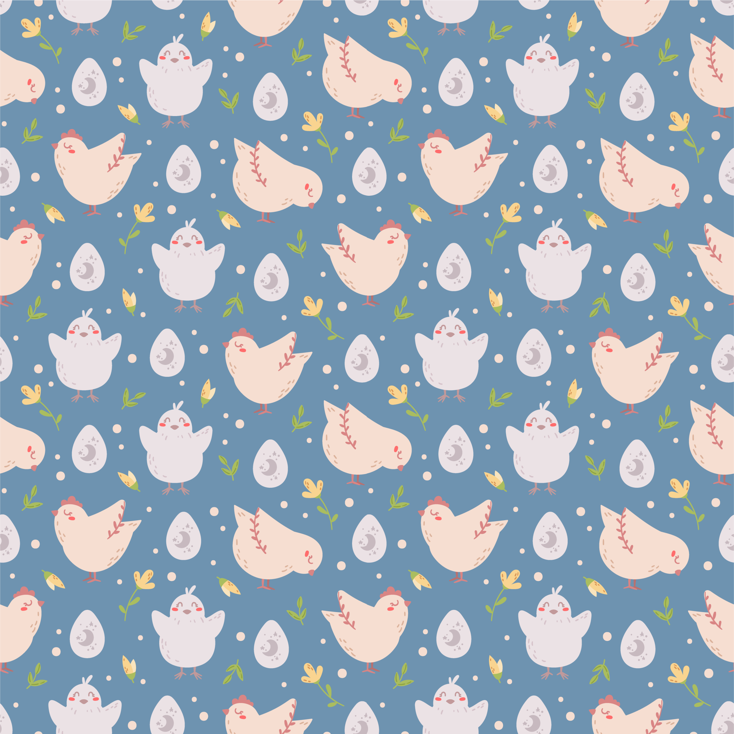 動物 ビニールマット 子供向けの鶏のキャラクター - TENSTICKERS