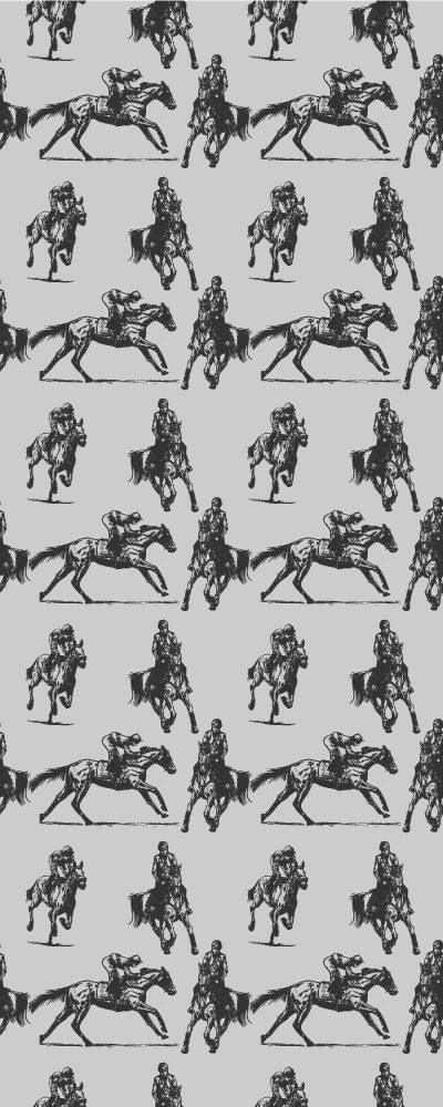 動物 ビニールマット 異なる姿勢の灰色の馬 - TENSTICKERS