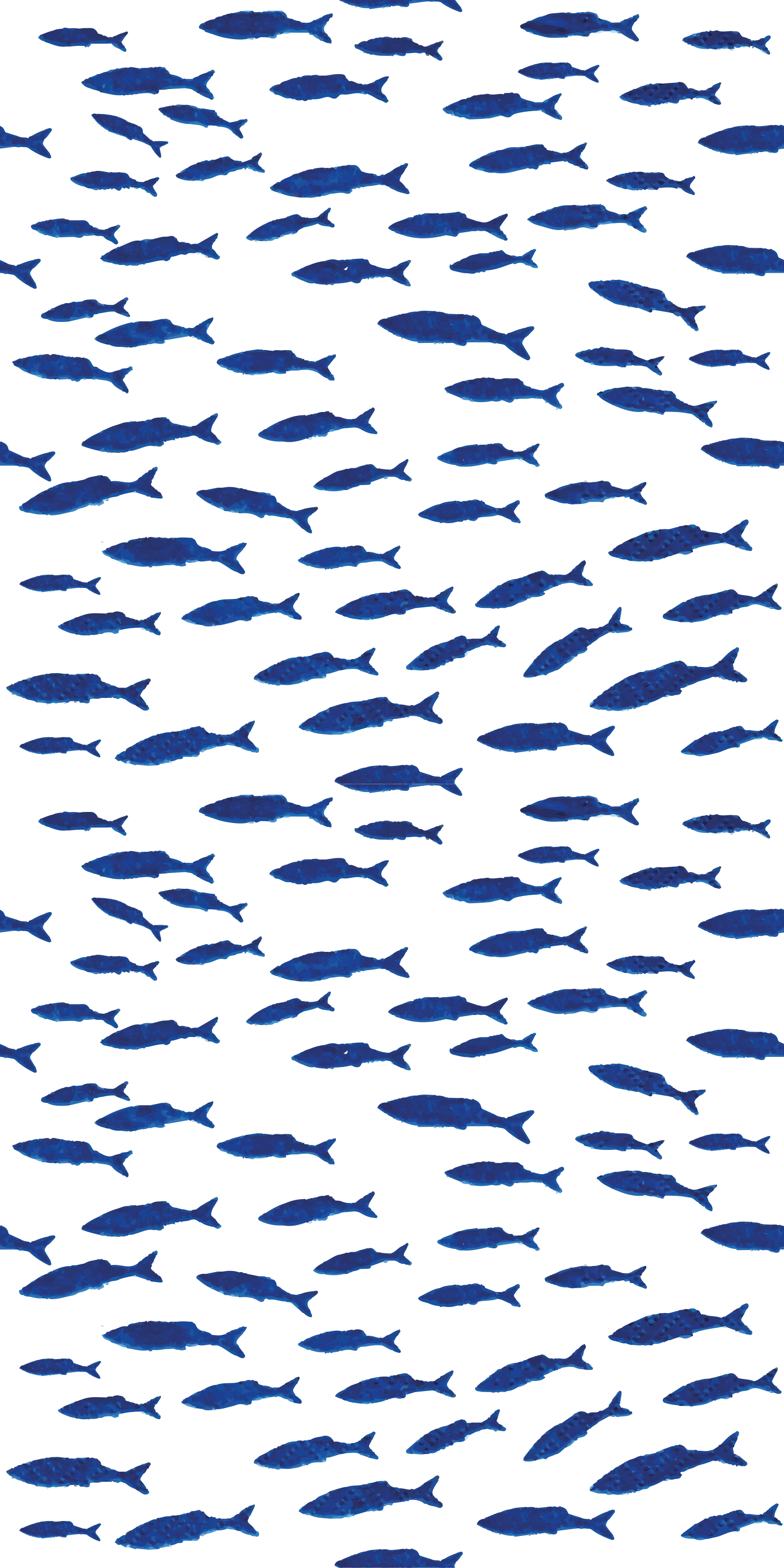 動物 ビニールマット 青い魚の模様 - TENSTICKERS