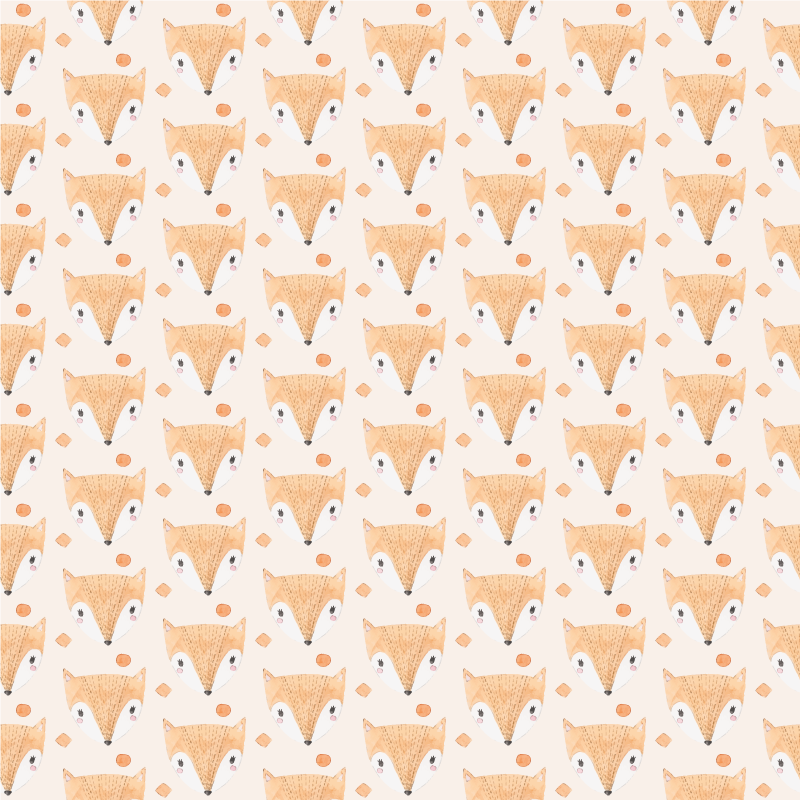 動物 ビニールマット 子ギツネ柄 - TENSTICKERS
