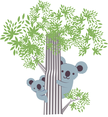 動物 ビニールマット 木の上のコアラ - TENSTICKERS
