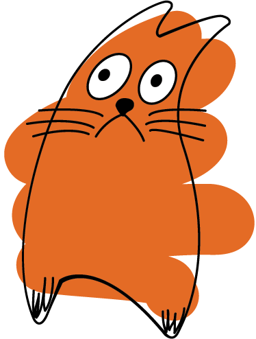 動物 ビニールマット オレンジオリジナルシルエット - TENSTICKERS