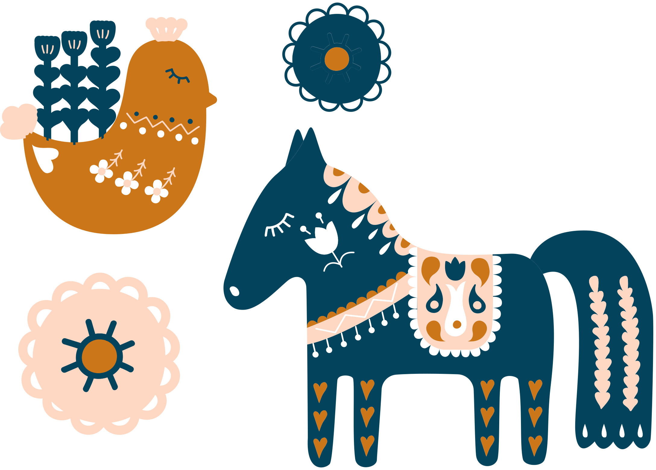 動物 ビニールマット カラフルな民俗動物 - TENSTICKERS