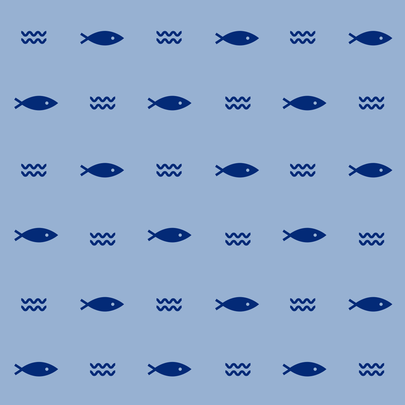 動物 ビニールマット 魚柄デザイン - TENSTICKERS