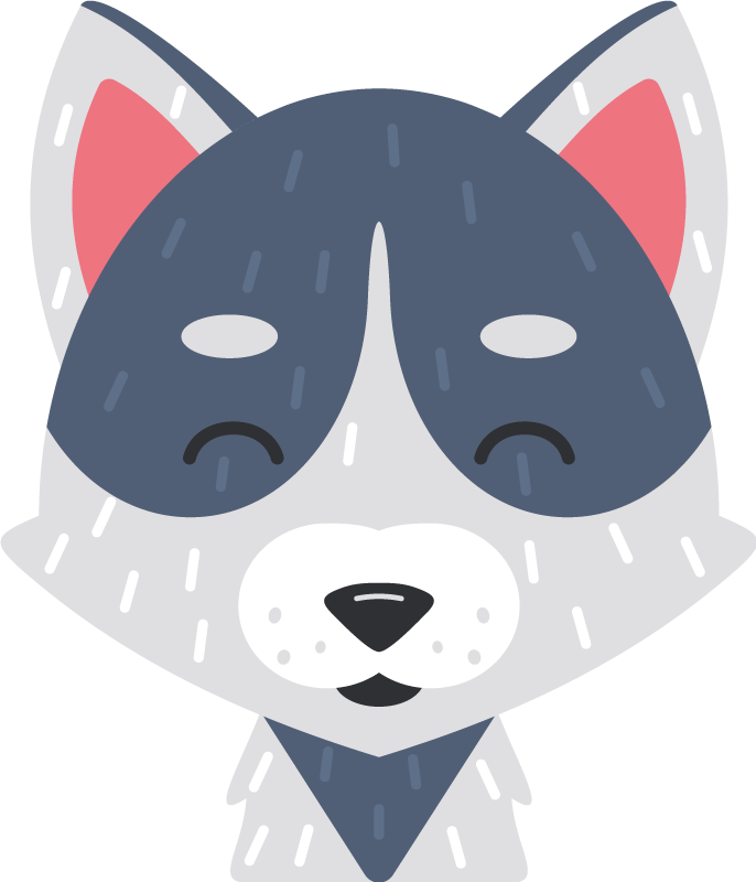 動物 ビニールマット 幸せな動物の顔 - TENSTICKERS