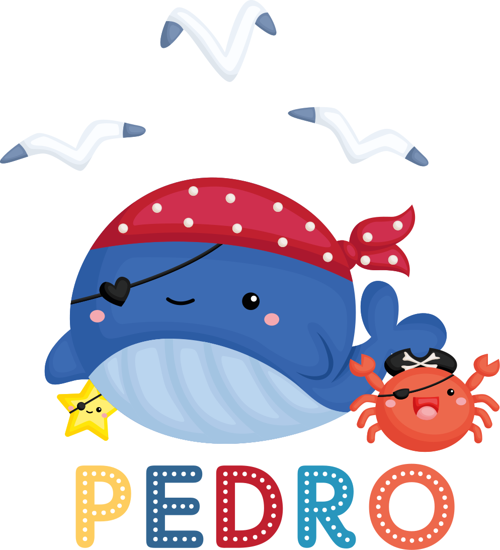 動物 ビニールマット かわいい海賊クジラ - TENSTICKERS