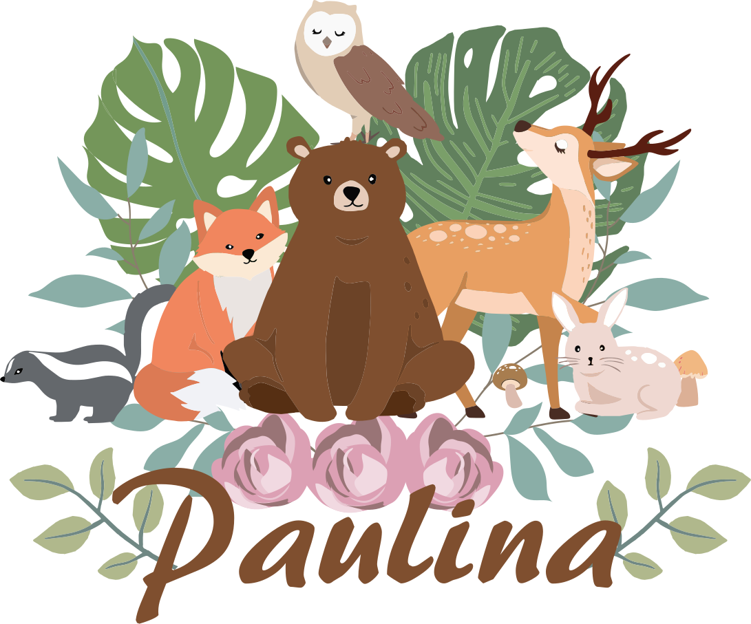 動物 ビニールマット 森の動物たちの集まり - TENSTICKERS