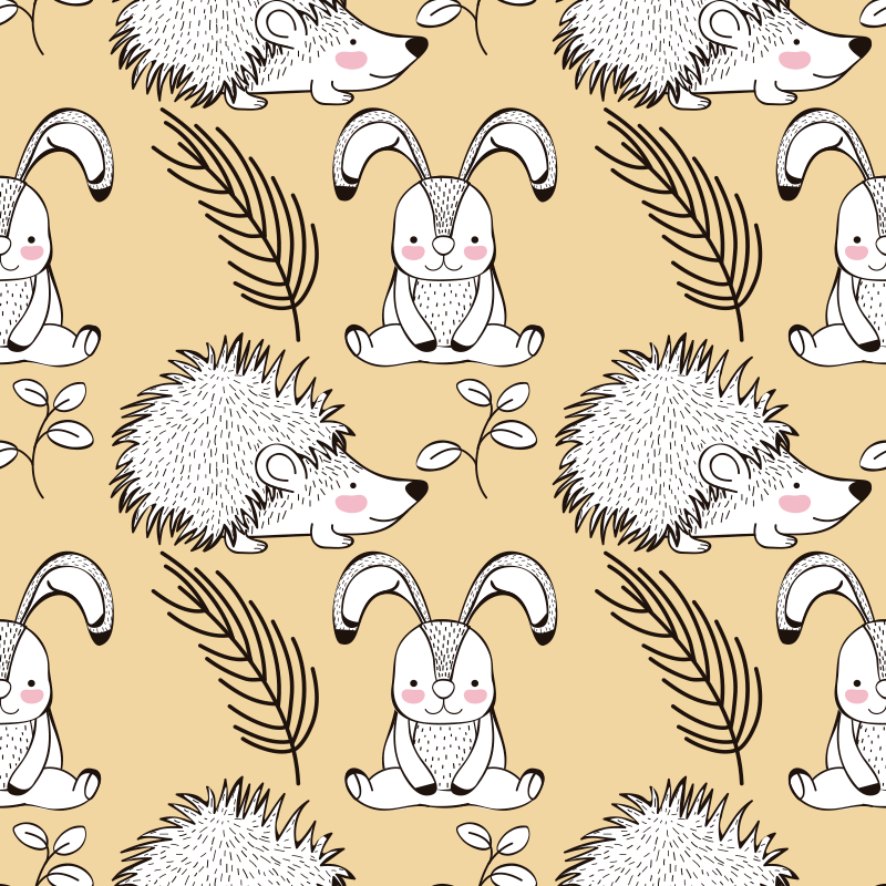 動物ビニールマットかわいい動物柄 - TENSTICKERS