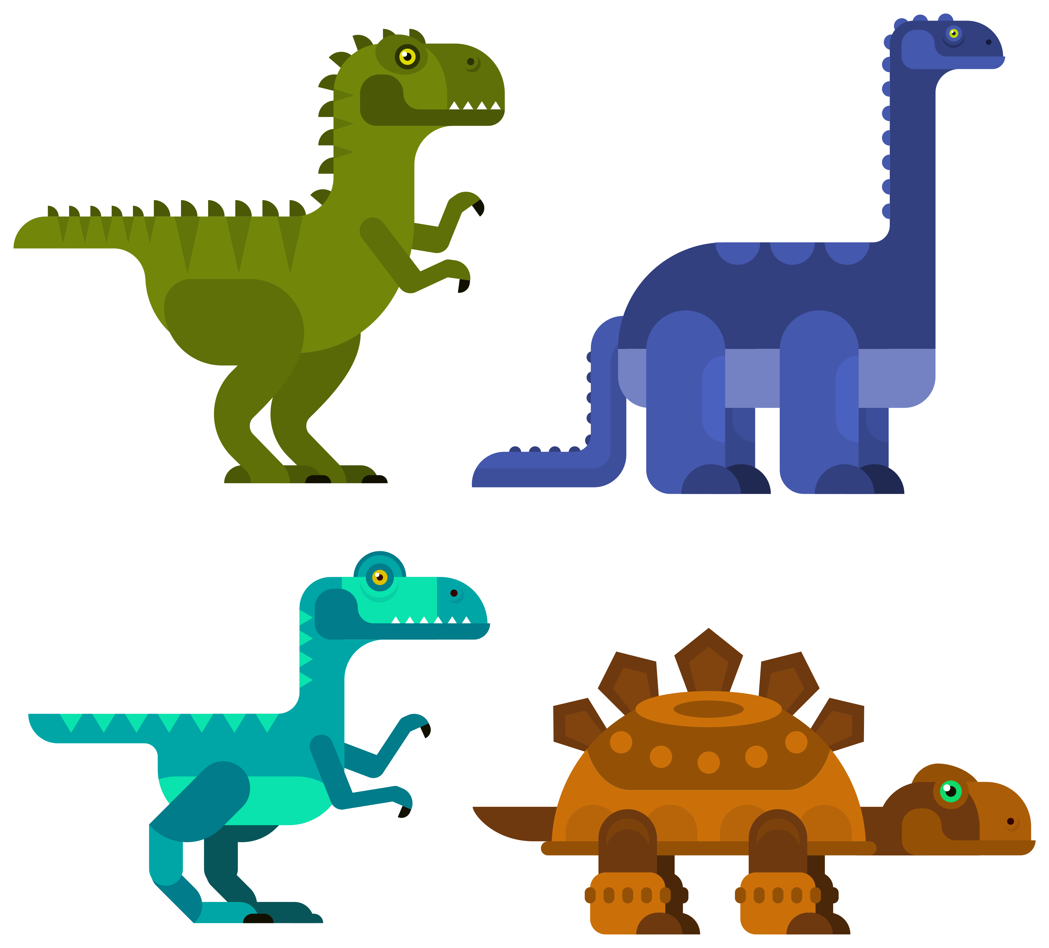 動物 ビニールマット カラフルな動く恐竜 - TENSTICKERS