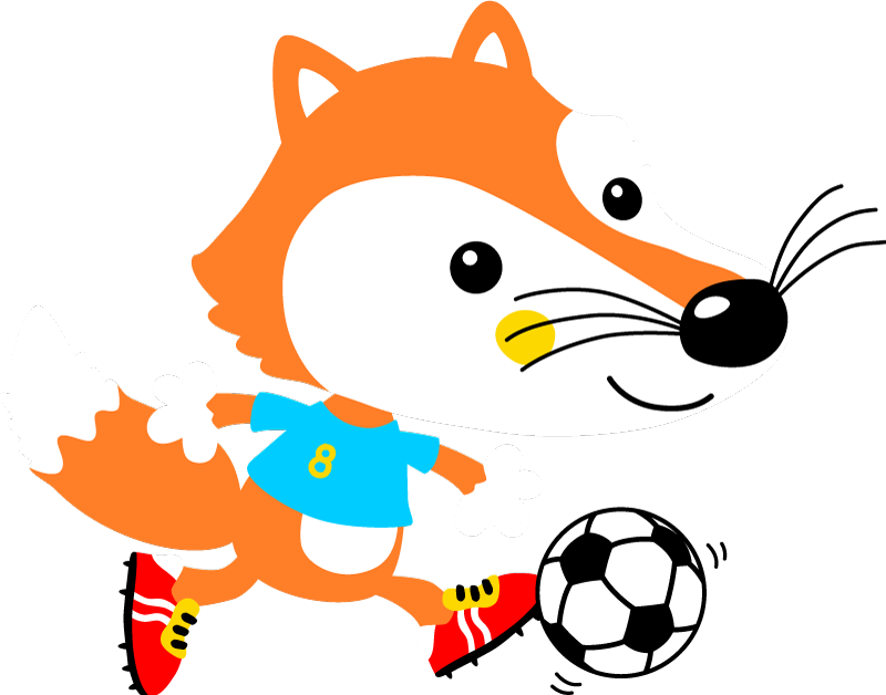 動物 ビニールマット おしゃれなキツネのフィギュア - TENSTICKERS
