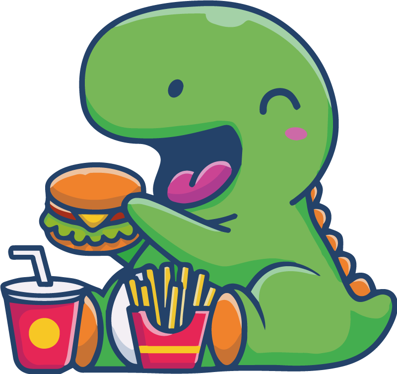 動物 ビニールマット ハッピーグリーン恐竜 - TENSTICKERS