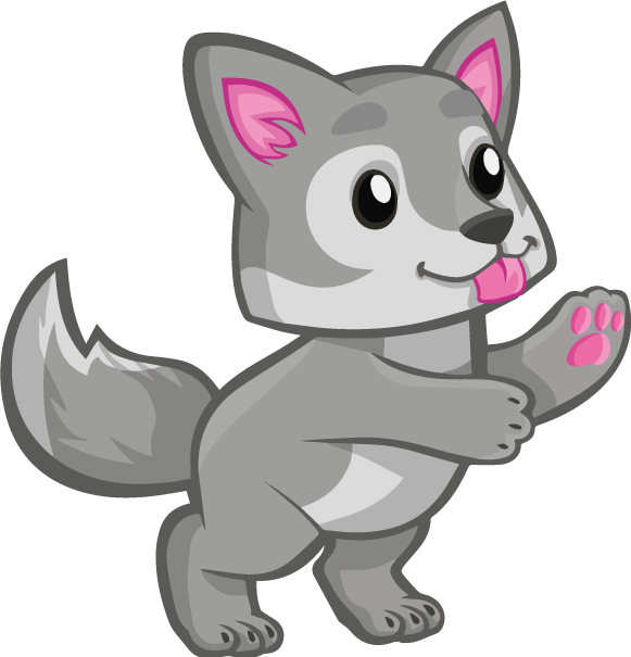 動物ビニールマット遊び好きな子犬キャラクター - TENSTICKERS