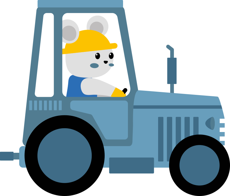 動物 ビニールマット かわいいクマの農夫 - TENSTICKERS