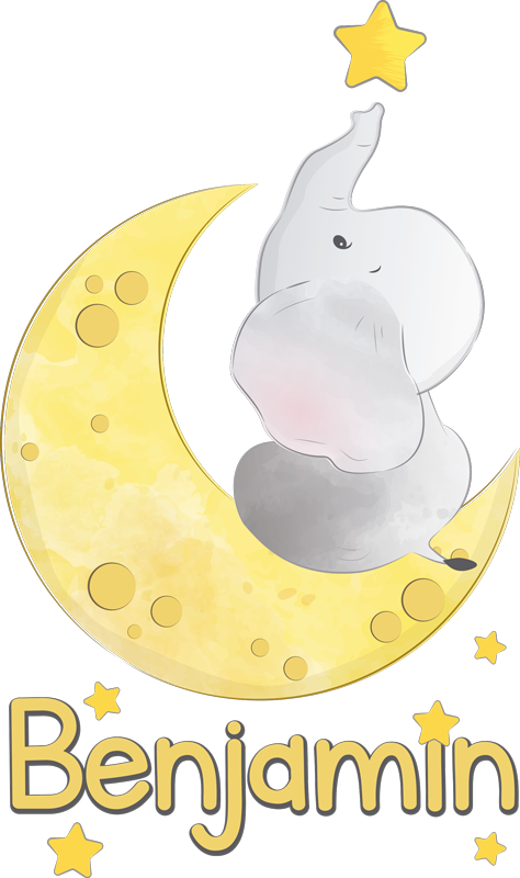 動物 ビニールマット 月と星の名前入り - TENSTICKERS