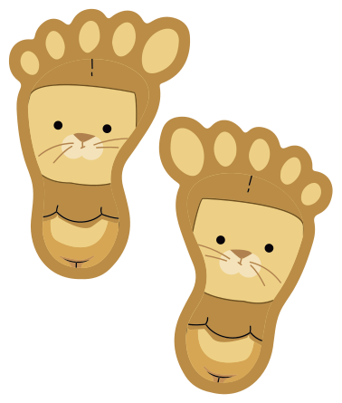 動物 ビニールマット 可愛い動物の足跡 - TENSTICKERS