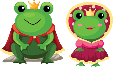 動物 ビニールマット カエルの王様と女王様 - TENSTICKERS