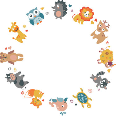 動物 ビニールマット 赤ちゃん動物のサークル - TENSTICKERS