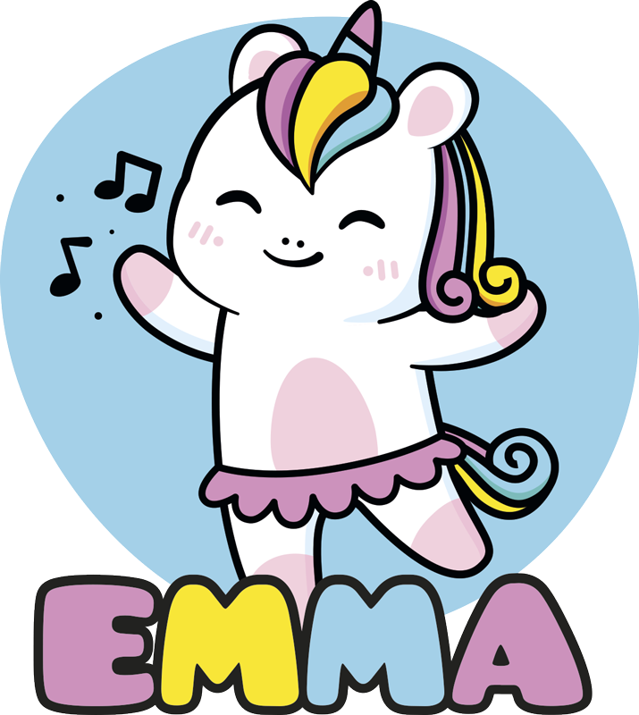 動物 ビニールマット バレリーナユニコーン - TENSTICKERS