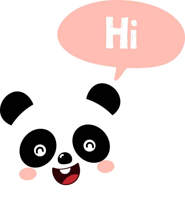 動物 ビニールマット パンダがこんにちはと言っている - TENSTICKERS