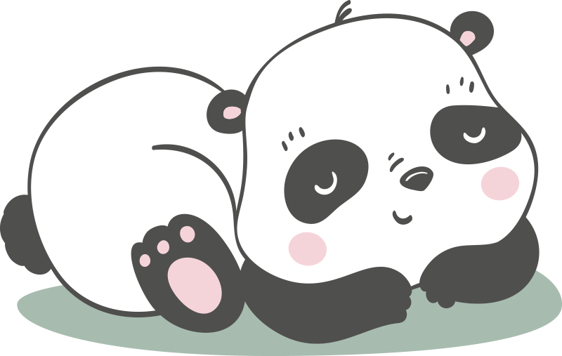 動物 ビニールマット パンダ イラスト - TENSTICKERS
