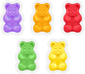 動物ビニールマット カラフルなクマの形 - TENSTICKERS