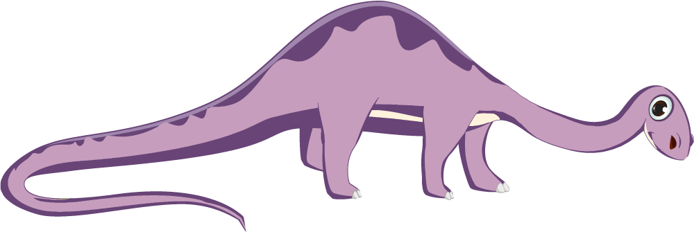 動物 ビニールマット 友好的な長 neck 恐竜 - TENSTICKERS