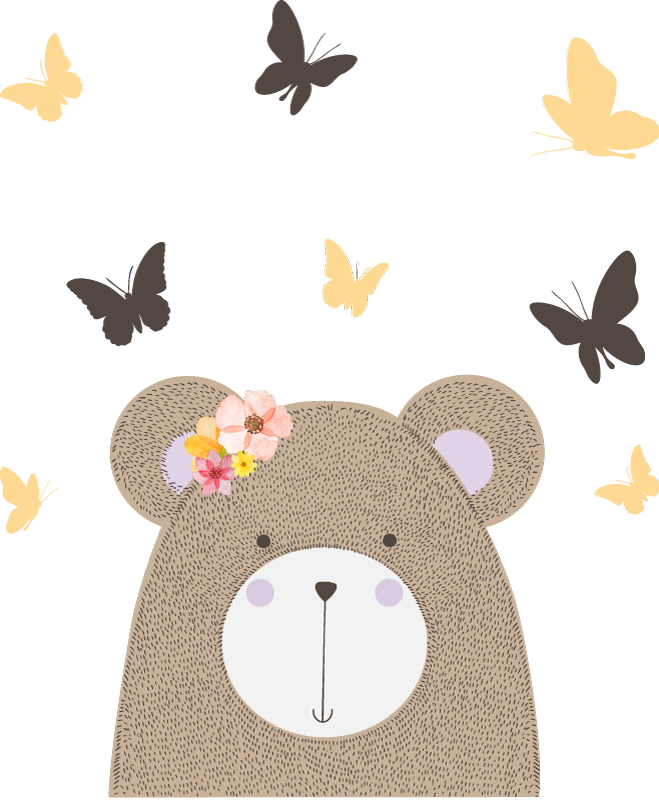 動物 ビニールマット かわいいクマのデザイン - TENSTICKERS