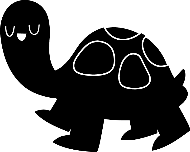 動物 ビニールマット 巨大な黒いカメ - TENSTICKERS